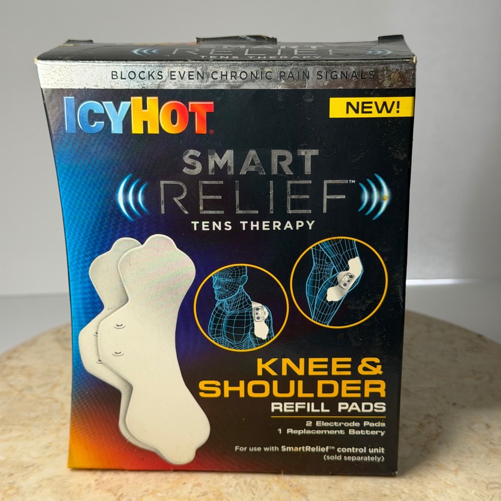 Icy Hot Smart Relief TENS Therapy Refill Pads Knee & Shoulder 2ct White New